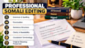 proofread and edit somali documents accurately
