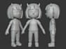 create a 3d character sculpt for 3d printing