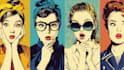 draw a retro pop art roy lichtenstein style