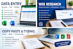 do professional data entry and typing