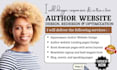 build author website author landing page website squarespace author website seo