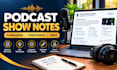 write engaging podcast show notes and episode summaries