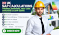 do UK sap calculations, thermal bridging, heat loss analysis and ashp sizing