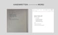 type handwritten notes and scanned documents into word