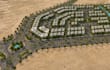 plan site layout, landscape greenspaces, urban townhouse, aerial view rendering
