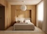 create a modern bedroom design with layout and furniture plan