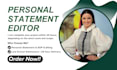 edit or proofread, CV, phd, MBA, eras residency application personal statement
