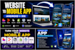 convert lovable replit base44 website to mobile app