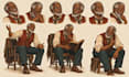 create character expression and pose sheets