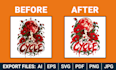 vectorize image, redraw, vector trace and fix ai flaws