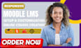 install setup and customize moodle lms with online course creation