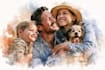 make watercolor family portrait