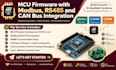 develop industrial mcu firmware with modbus, rs485 and can bus integration