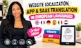 do website localization, app and saas translation into european languages