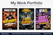 design eye catching gaming thumbnails for free fire, pubg
