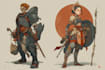 draw a fantasy character for dnd, pathfinder, etc