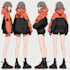 draw a character sheet or reference sheet design in anime