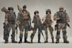create military themed or tactical character illustration