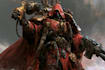 create an epic grimdark sci fi warrior character illustration
