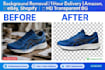 do super fast background removal transparent white