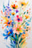 paint watercolor flowers and botanical