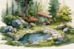 do a fantasy environment, landscape design
