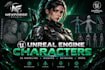 create custom unreal engine characters, rigging, skin and game ready mods
