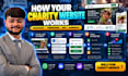 build charity website with donation and fundraising features