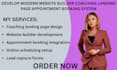 develop modern website builder coaching landing page appointment booking system