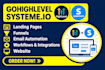 build systeme io website, systeme io landing page, go highlevel funnel, website