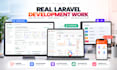develop custom laravel web application, API and backend