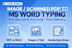 type scanned invoice image to editable word document fast