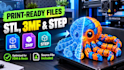 design 3d models  and 3d articulated toys and fidgets for 3d printing