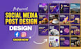 design attractive instagram and facebook posts