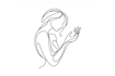 draw one line art, single line art, continuous line art