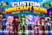 create a custom minecraft skin and blockbench 3d model