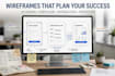 create clickable figma prototype and wireframes for app or website