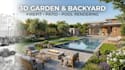 create 3d garden design firepit backyard visualization patio and pool rendering