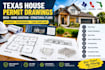 create texas house permit drawings, deck, home addition and structural plans
