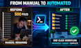 develop, improve, or debug powershell scripts for automation