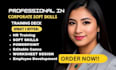 design a corporate soft skills training presentation deck in powerpoint for HR