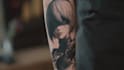 tattoo illustration anime style in lines