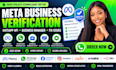 do meta business verification and setup app approval and whatsapp API setup