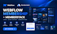 build a webflow membership website with memberstack and gated content