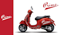 create a vintage vespa logo with a retro style