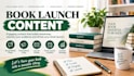 create book launch content, posts, emails and promotional copy