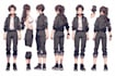create original anime character sheet or reference for