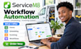 setup servicem8 workflow automation forms scheduling and invoicing system