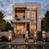 create exterior facade 3d visualization