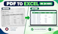 convert your PDF to excel file within 24 hours